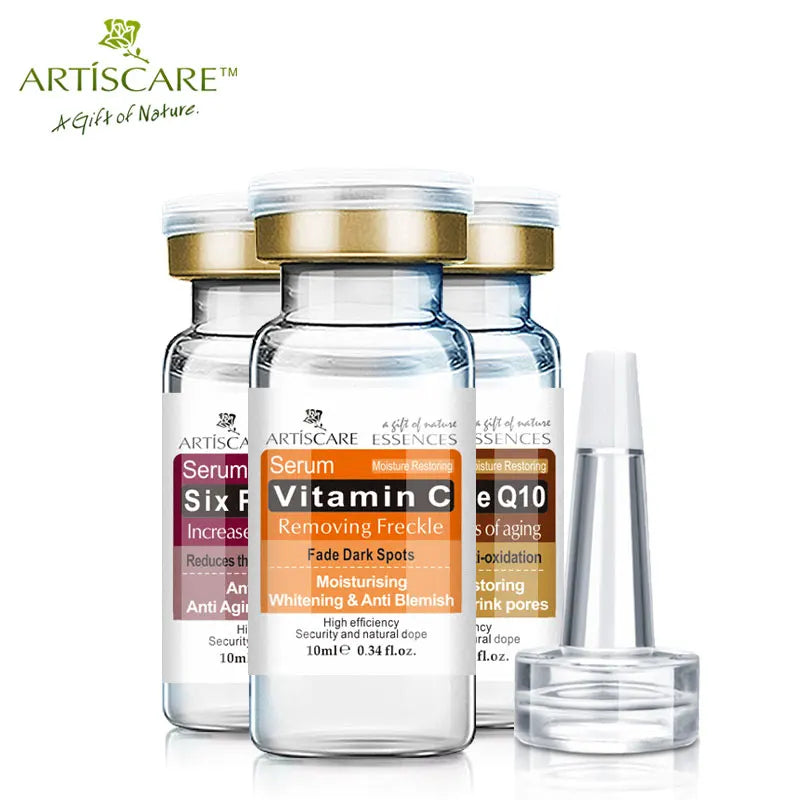 ARTISCARE Serum for Face 8pcs/Lot Hyaluron Acid Moisturizing Vitamain C Facial Essence Six Peptide Q10 EGF Skin Care