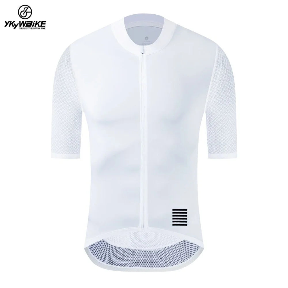 YKYWBIKE  Summer Men’s Pro Cycling Jersey Breathable Mtb Shorts Sleeve Bicycle Clothing Pockets Mountain Cycling Road Bike