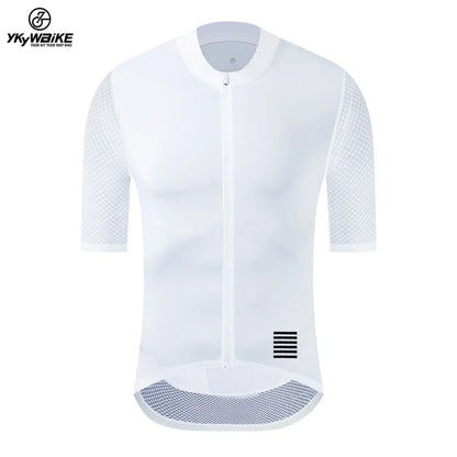 YKYWBIKE  Summer Men’s Pro Cycling Jersey Breathable Mtb Shorts Sleeve Bicycle Clothing Pockets Mountain Cycling Road Bike