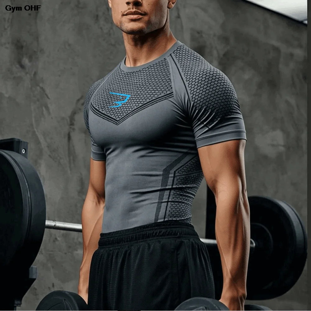 2026 New Running T-shirts Men Compression Long Sleeve Sports Shirts Trainning & Exercise Gym Fitness Quick Drying Sportswear