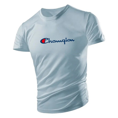 Summer Outdoor Fitness Sports Men's T Shirt Casual O-neck Short Sleeve Tops Fashion Hot Sale Sportswear Loose Breathable T-Shirt