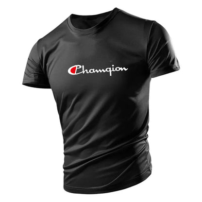 Summer Outdoor Fitness Sports Men's T Shirt Casual O-neck Short Sleeve Tops Fashion Hot Sale Sportswear Loose Breathable T-Shirt