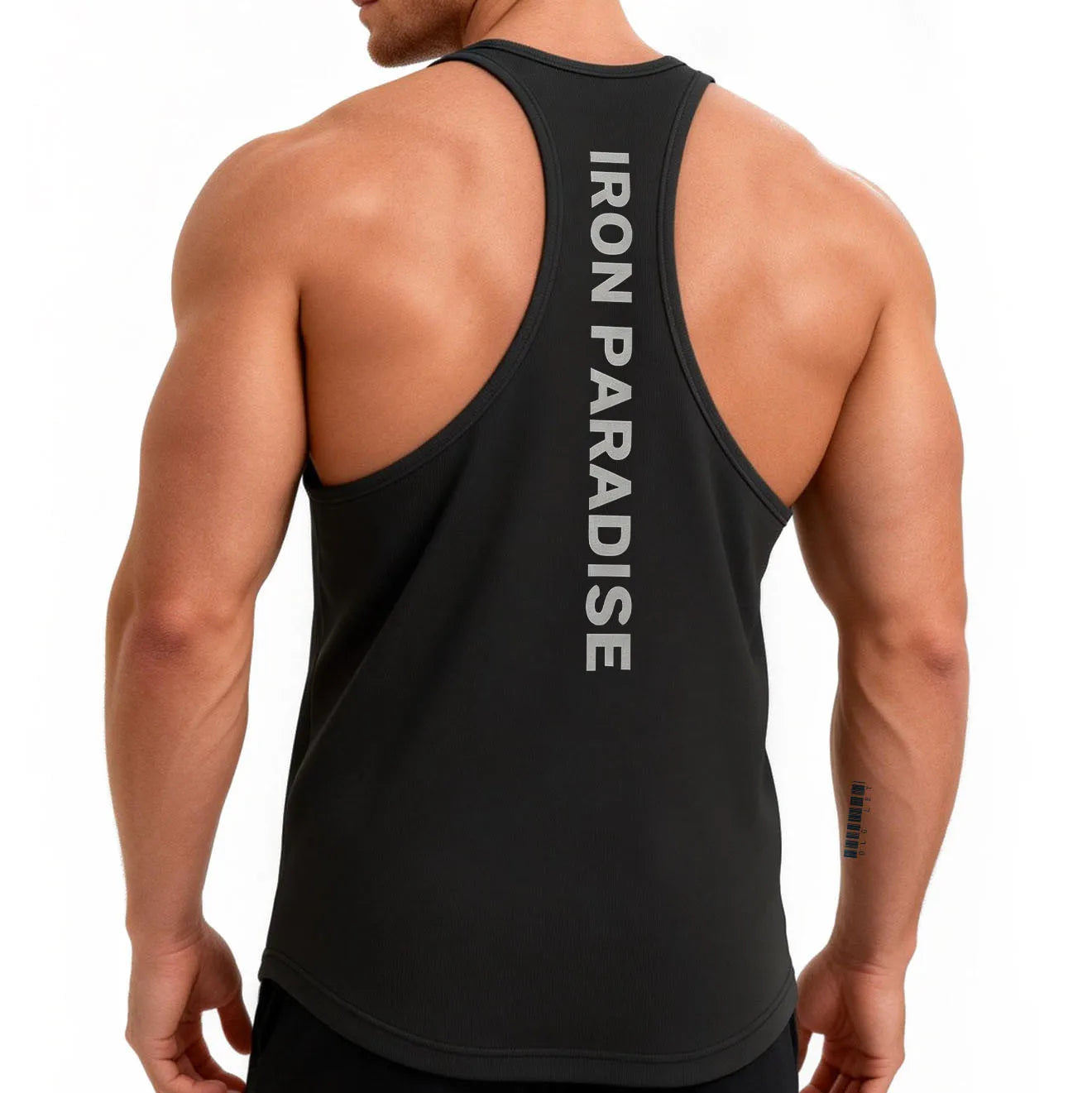 Men Oversized Y-Back Tank Top Quick Dry Gym Workout Bodybuilding Sleeveless Shirt