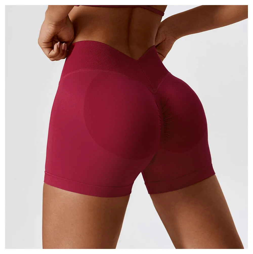 Seamless Yoga Shorts Women's High Waist Fitness Sports Shorts Running Cycling Shorts Female Breathable Workout Sports Shorts