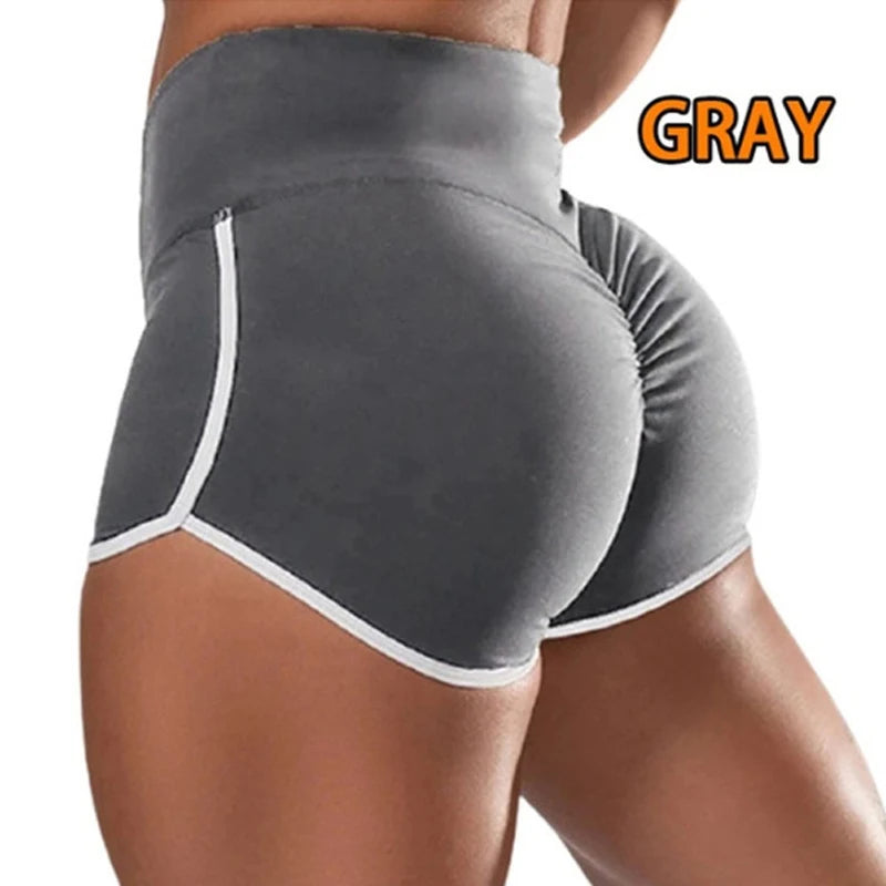 S-5XL Women Summer Sports Casual Slim Fit High Waisted Shorts Elastic Short Pants Ladies Fashion Running Yoga Shorts