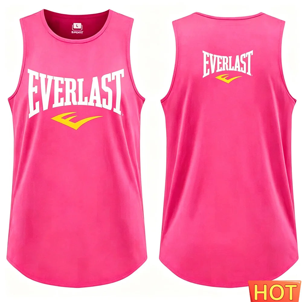 Summer Gym men's t-shirts and tank tops Breathable New Boxing Men's Tank Top Men sportswear Quick Drying boxing training T-shirt