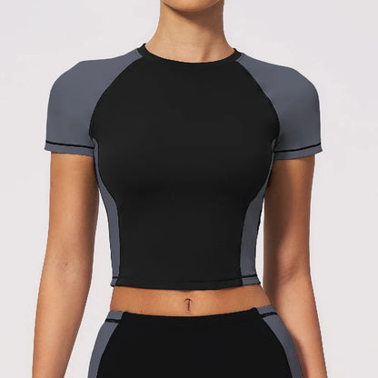 Summer Women's Breathable Yoga Shirts Fitness Sports T-Shirts Short Sleeve Gym Workout Top Female Yoga Shirts Running Sport Top