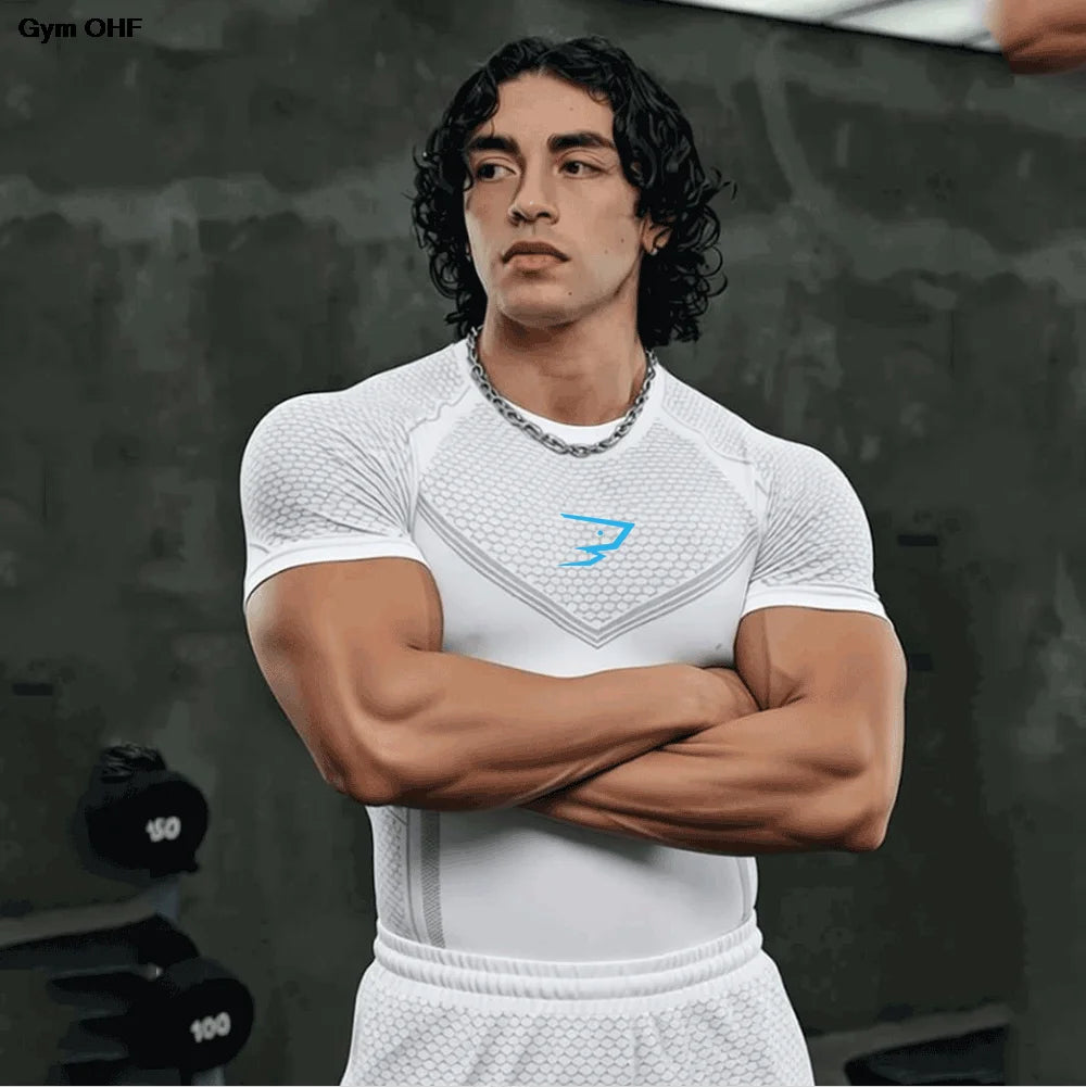 2026 New Running T-shirts Men Compression Long Sleeve Sports Shirts Trainning & Exercise Gym Fitness Quick Drying Sportswear
