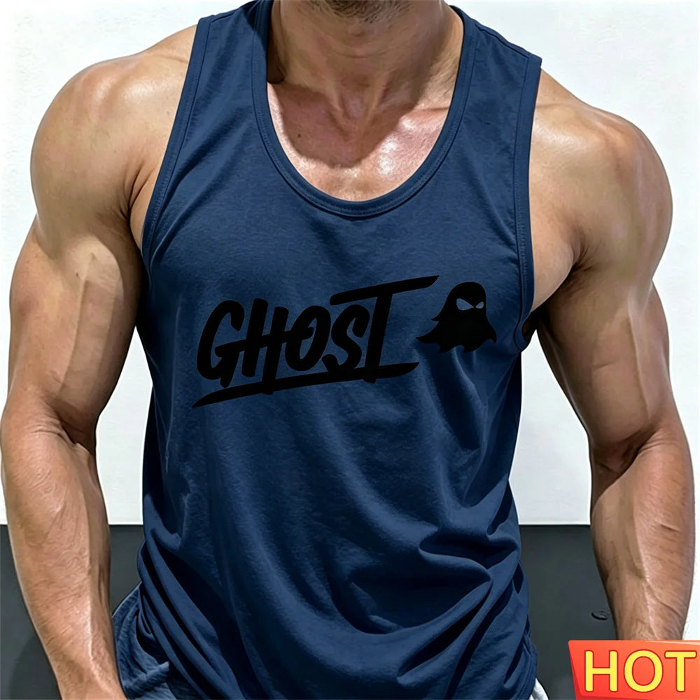 Men's Fitness Drink T-shirt Running fitness T-shirt tops Summer men's fitness vest Gym Quick Drying men's t-shirts and tank tops