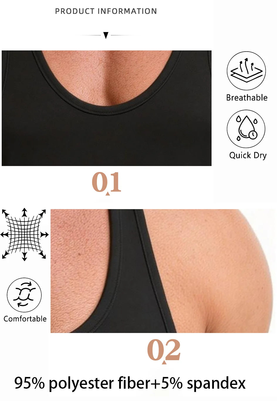 Men Oversized Y-Back Tank Top Quick Dry Gym Workout Bodybuilding Sleeveless Shirt