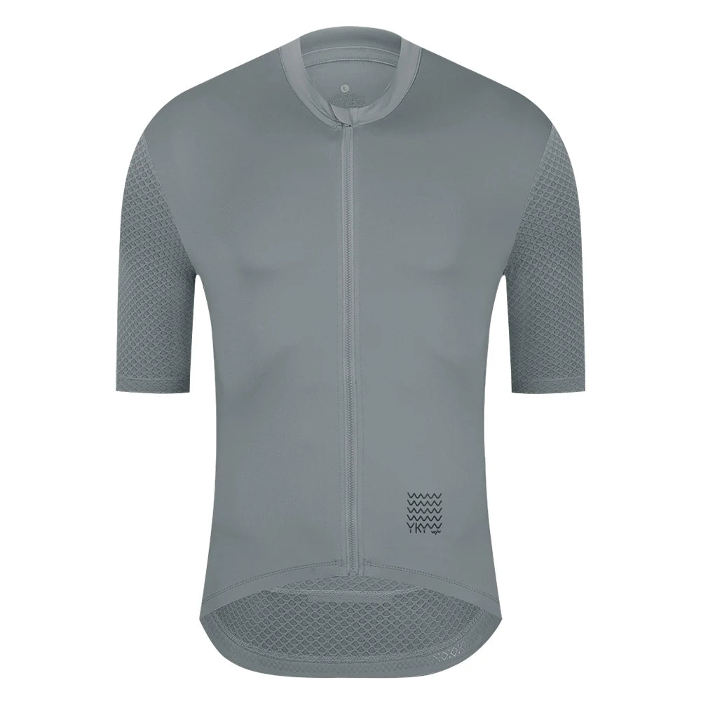 YKYWBIKE  Summer Men’s Pro Cycling Jersey Breathable Mtb Shorts Sleeve Bicycle Clothing Pockets Mountain Cycling Road Bike