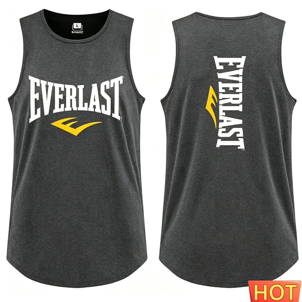 Summer Gym men's t-shirts and tank tops Breathable New Boxing Men's Tank Top Men sportswear Quick Drying boxing training T-shirt