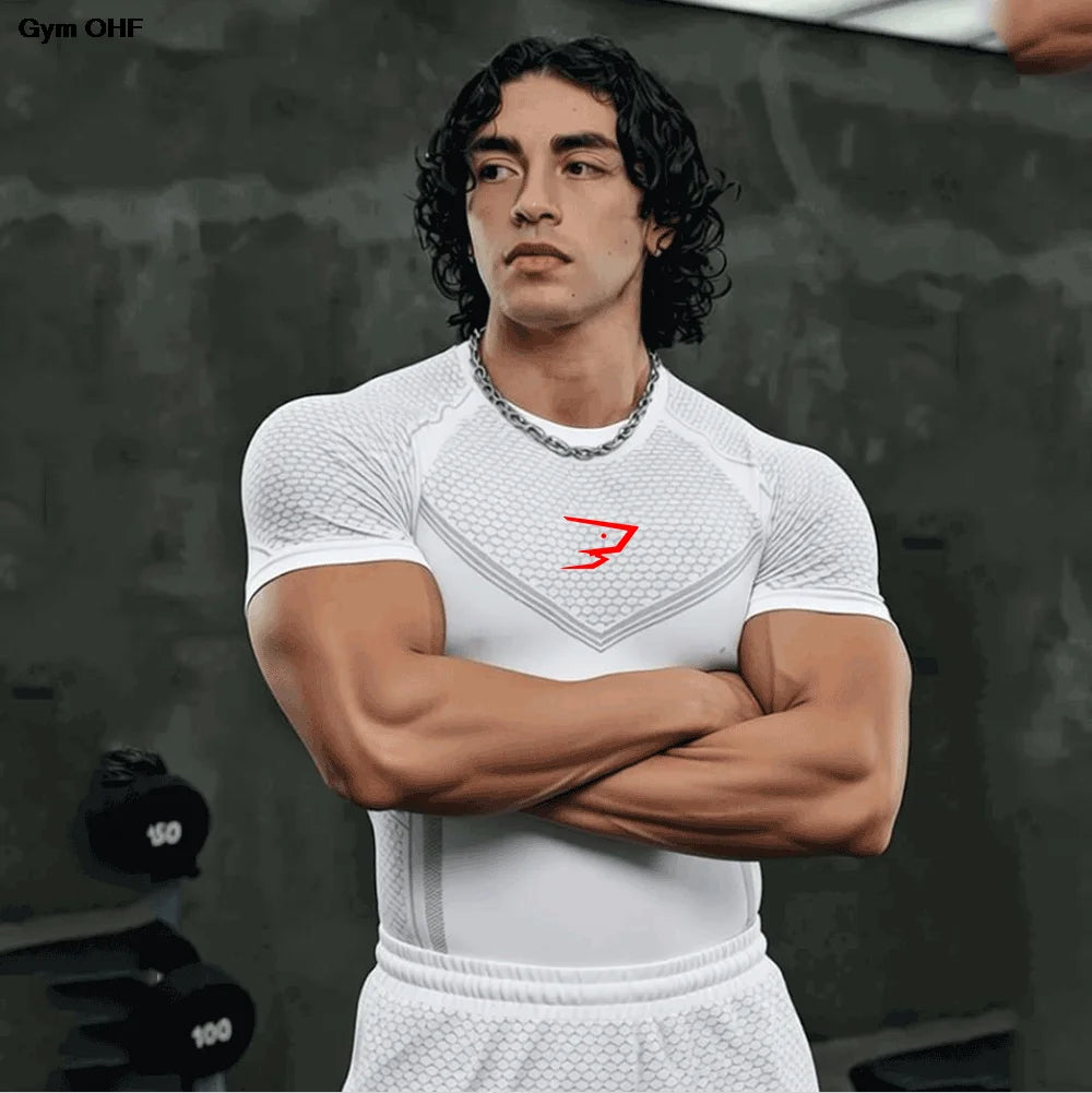 2026 New Running T-shirts Men Compression Long Sleeve Sports Shirts Trainning & Exercise Gym Fitness Quick Drying Sportswear