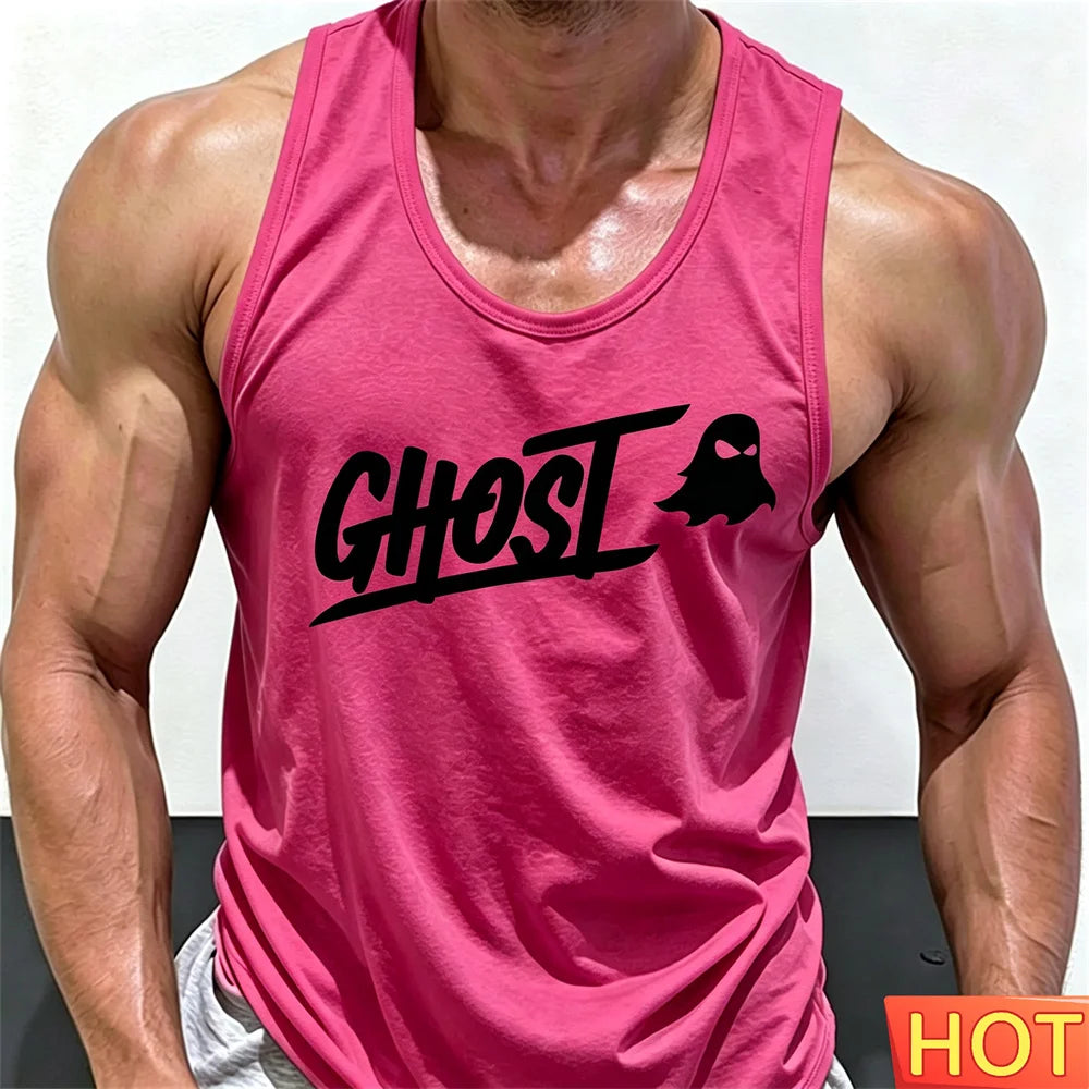 Men's Fitness Drink T-shirt Running fitness T-shirt tops Summer men's fitness vest Gym Quick Drying men's t-shirts and tank tops