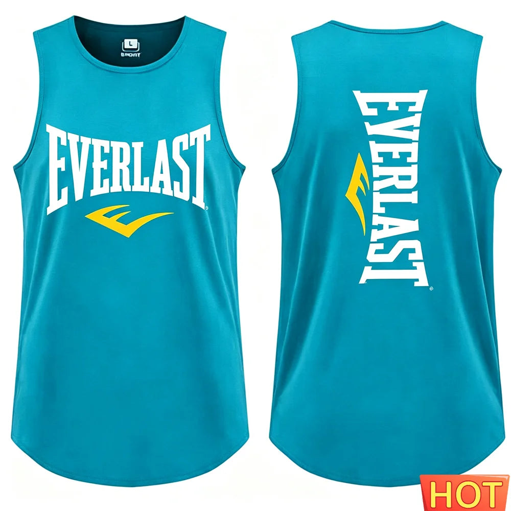 Summer Gym men's t-shirts and tank tops Breathable New Boxing Men's Tank Top Men sportswear Quick Drying boxing training T-shirt