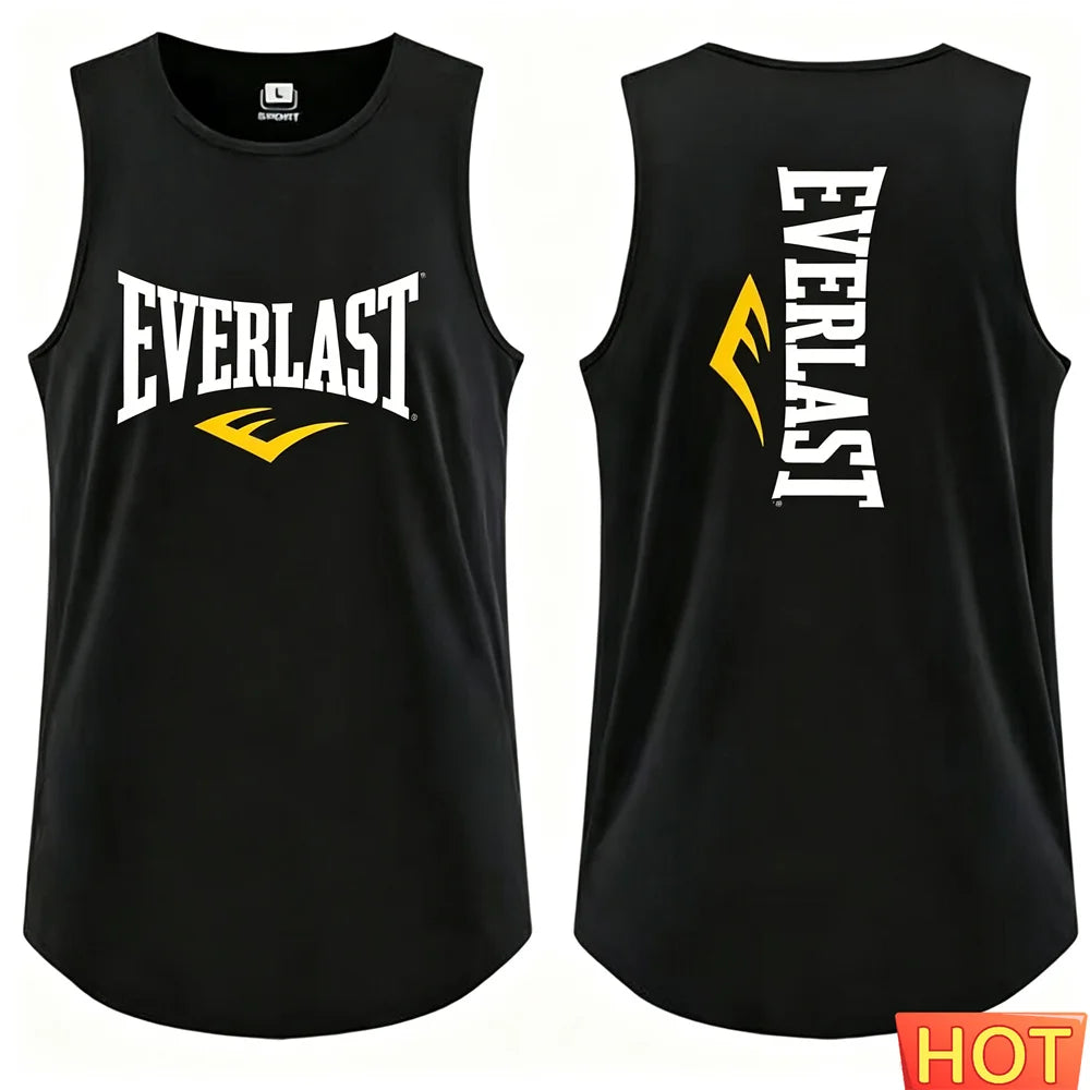 Summer Gym men's t-shirts and tank tops Breathable New Boxing Men's Tank Top Men sportswear Quick Drying boxing training T-shirt