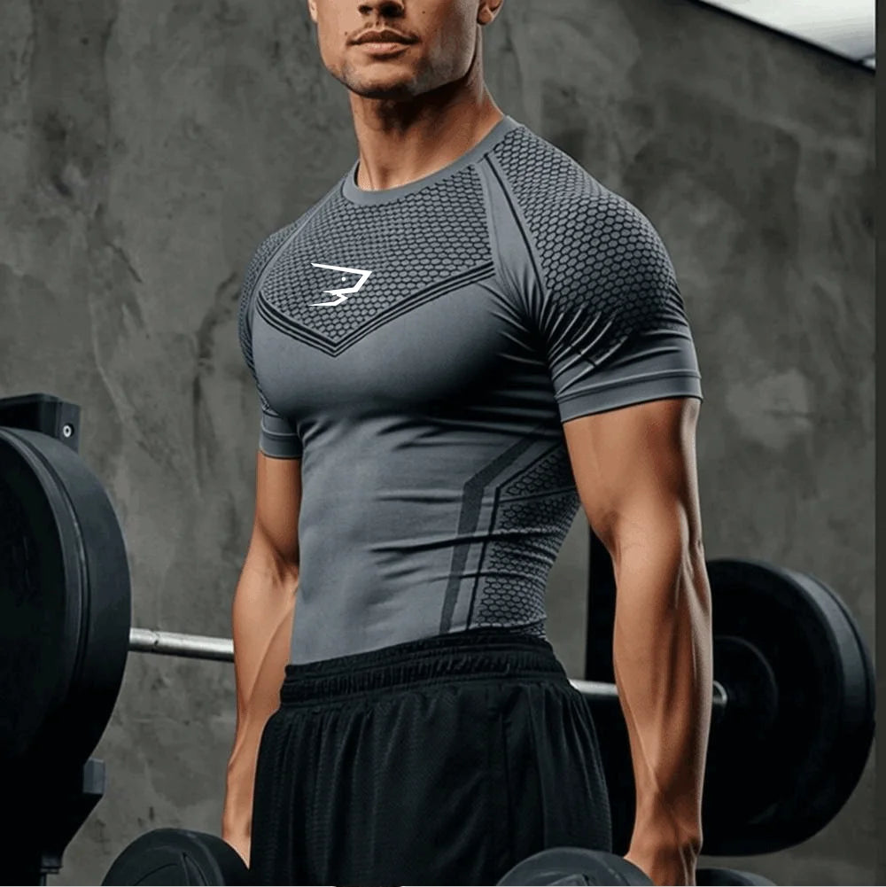 2026 New Running T-shirts Men Compression Long Sleeve Sports Shirts Trainning & Exercise Gym Fitness Quick Drying Sportswear