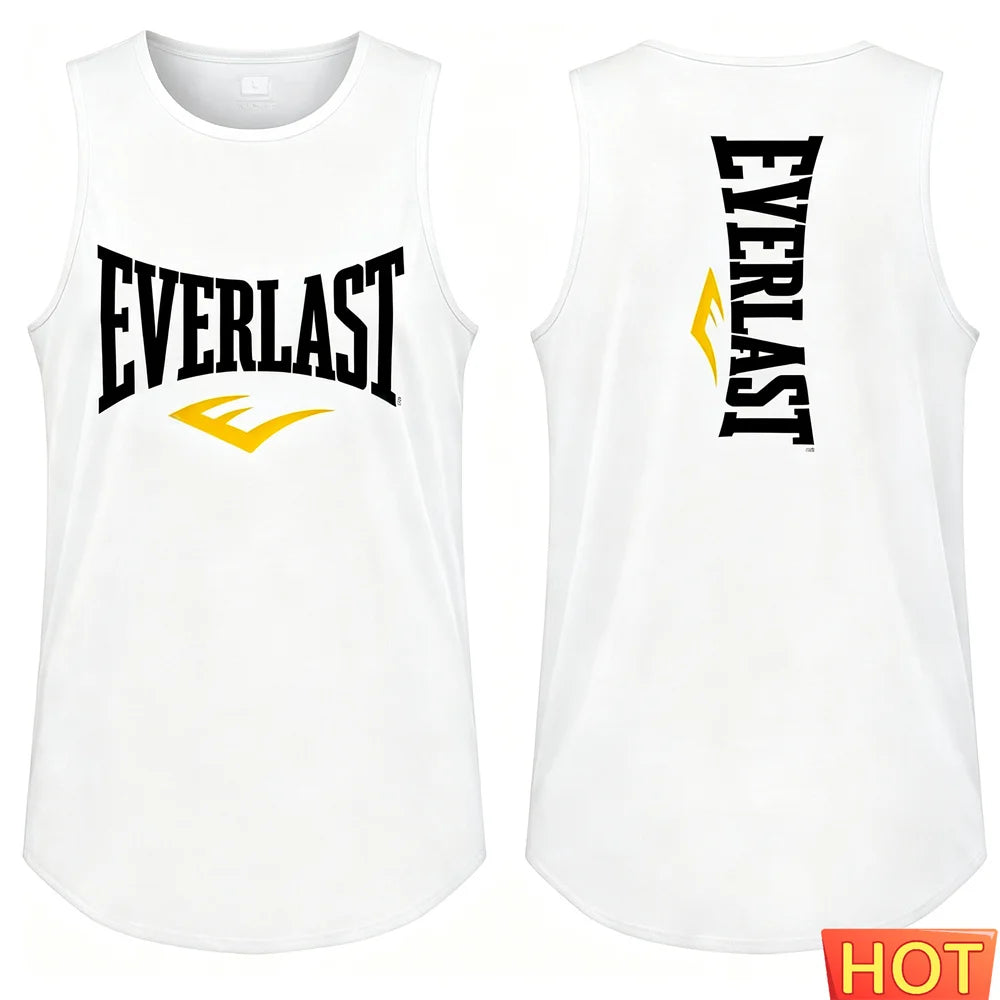 Summer Gym men's t-shirts and tank tops Breathable New Boxing Men's Tank Top Men sportswear Quick Drying boxing training T-shirt