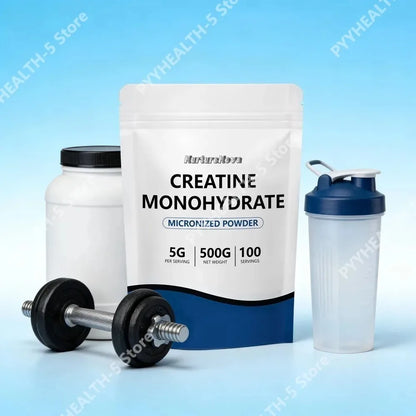 Micronized Creatine Monohydrate Powder 500g, 100 Servings, 5g Scoop, Sports Nutrition Supplement for Men & Women