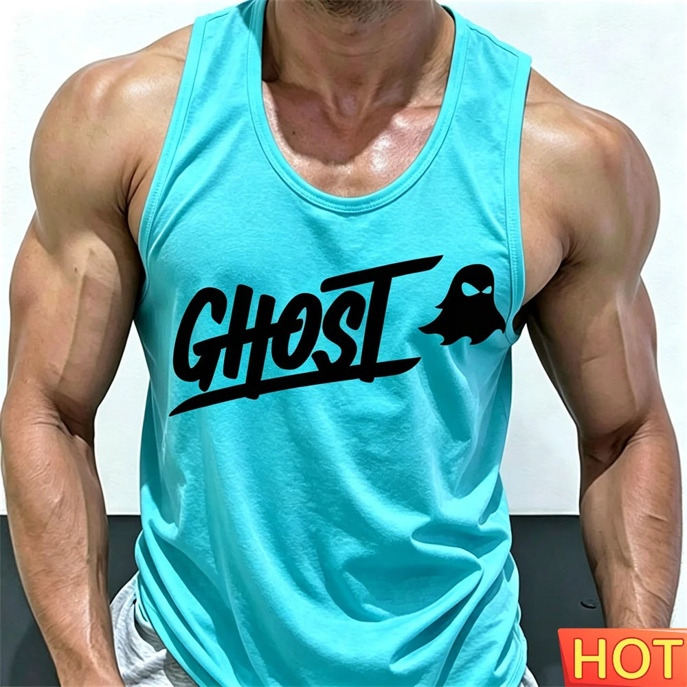 Men's Fitness Drink T-shirt Running fitness T-shirt tops Summer men's fitness vest Gym Quick Drying men's t-shirts and tank tops