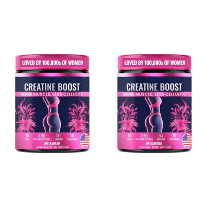 Creatine Monohydrate Powder for Women with Collagen Peptides BCAA L-Glutamine Unflavored Daily Fitness Support 30 Servings