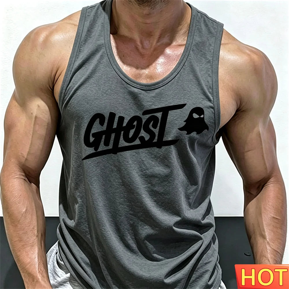 Men's Fitness Drink T-shirt Running fitness T-shirt tops Summer men's fitness vest Gym Quick Drying men's t-shirts and tank tops