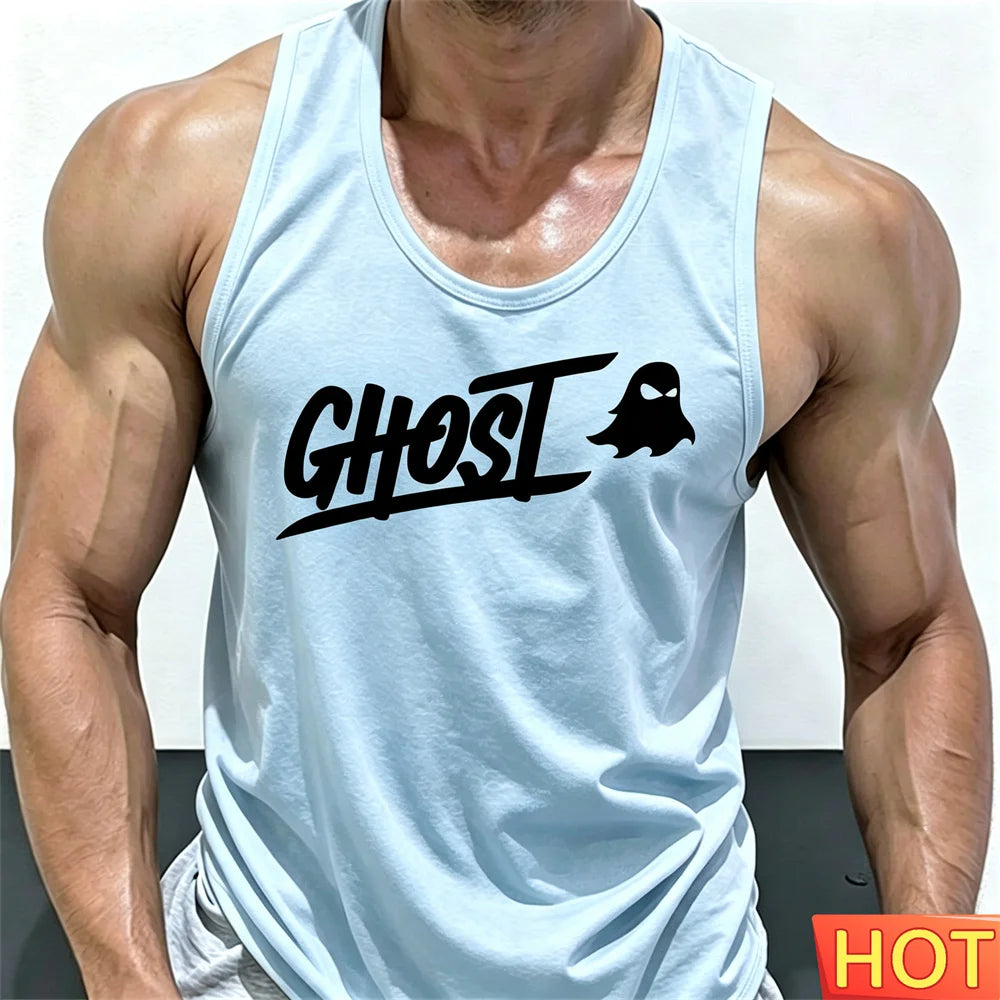 Men's Fitness Drink T-shirt Running fitness T-shirt tops Summer men's fitness vest Gym Quick Drying men's t-shirts and tank tops