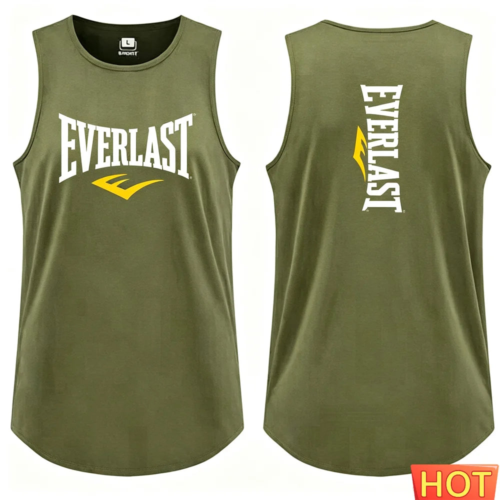 Summer Gym men's t-shirts and tank tops Breathable New Boxing Men's Tank Top Men sportswear Quick Drying boxing training T-shirt