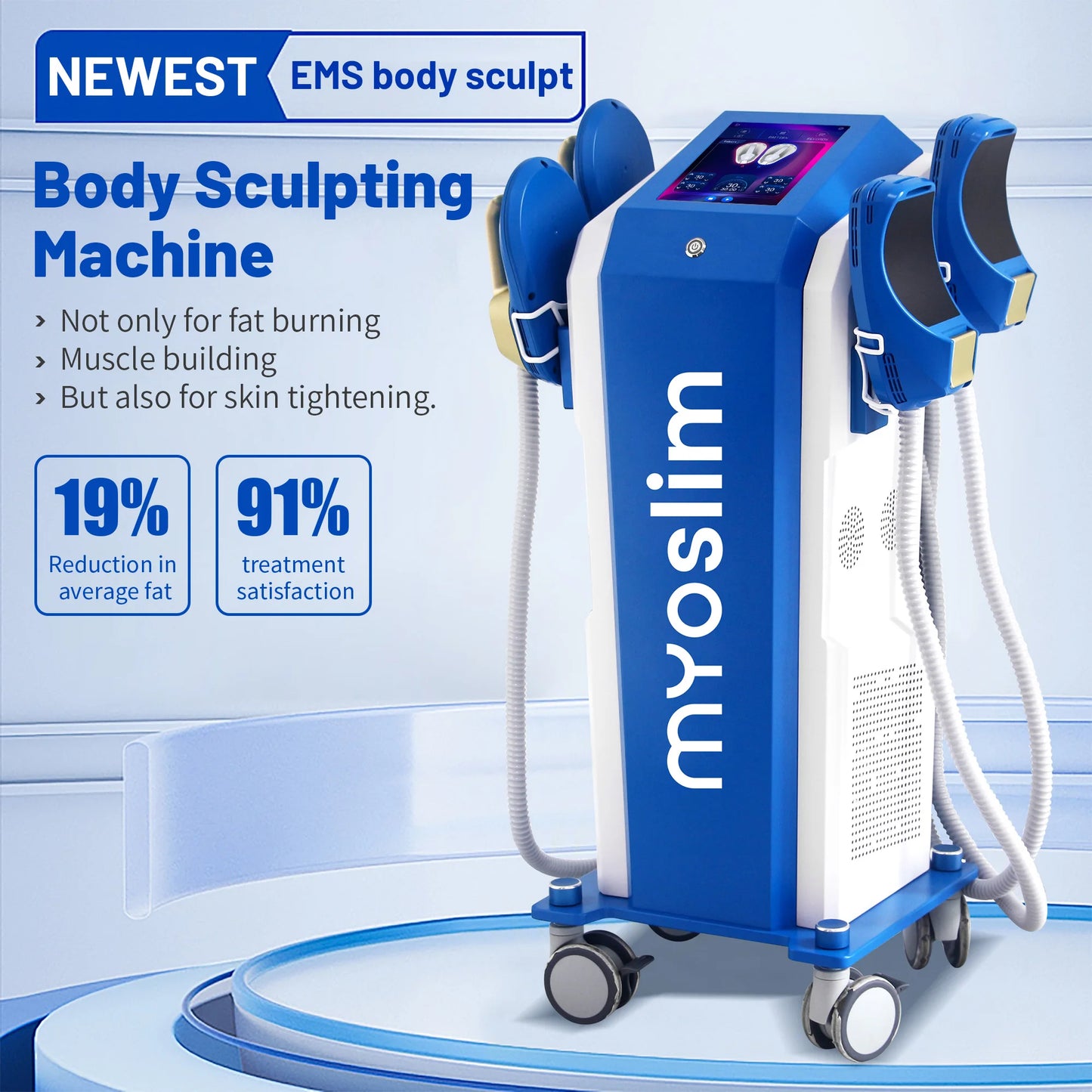 6500W High Power MYOslim PRO NEO Body Sculpt Machine EMS EMT RF Nova Slimming Device Pelvic Floor Muscle Trainer