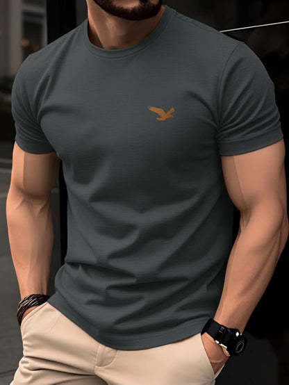 Spring-Summer Luxury Men's Print T-shirt Crewneck Casual Trend Y2K High-end High Quality Fitness Sports T-shirt Wear for Son