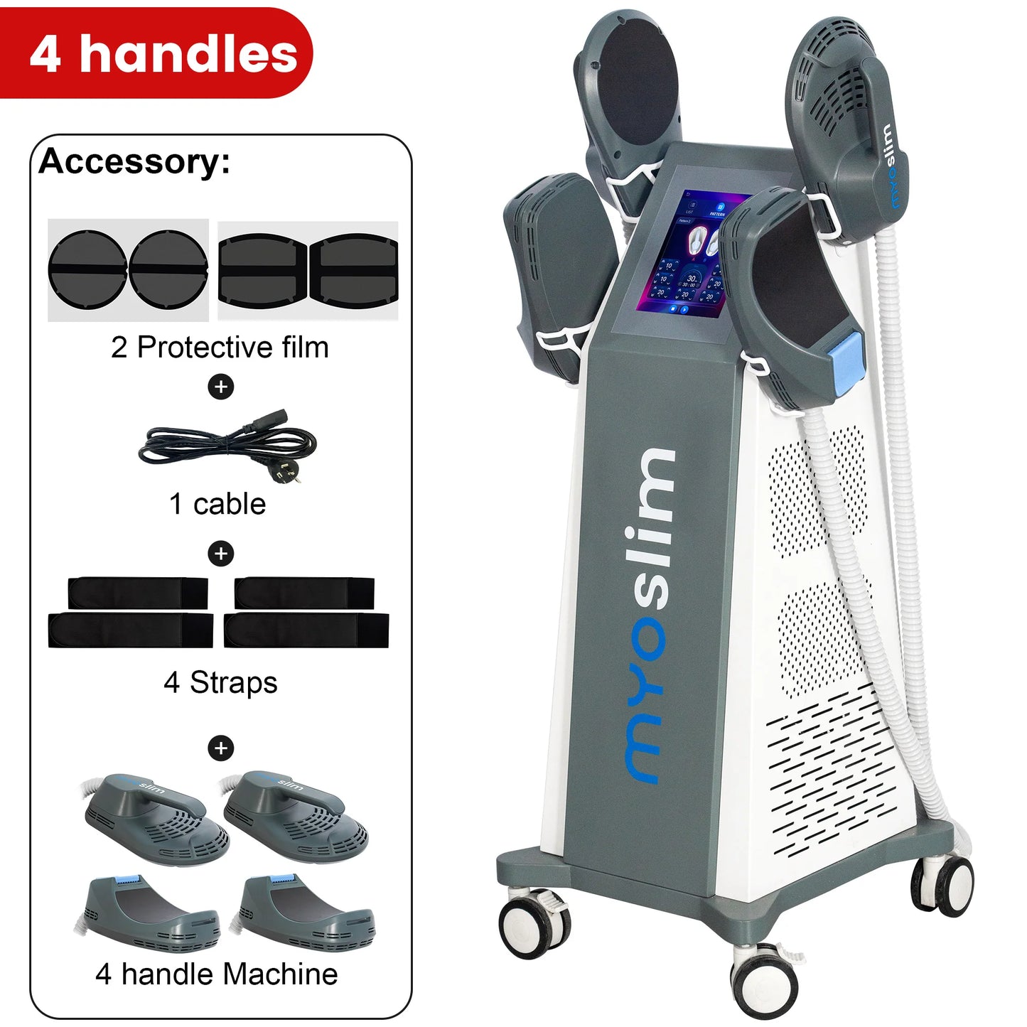 Myoslim RF High Intensity Vibration Pulse Electromagnetic Body Shaping Professional Muscle Growth And Fat Burning  Machine
