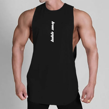 Men's Sleeveless Tank Top Summer Loose Quick Dry Breathable Gym Workout Vest Men Trend Streetwear Casual Sports Vest