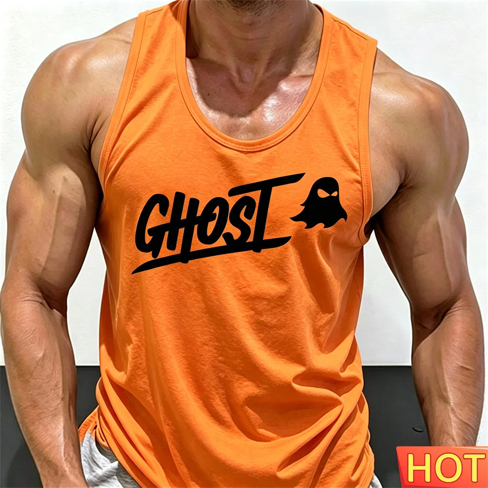 Men's Fitness Drink T-shirt Running fitness T-shirt tops Summer men's fitness vest Gym Quick Drying men's t-shirts and tank tops