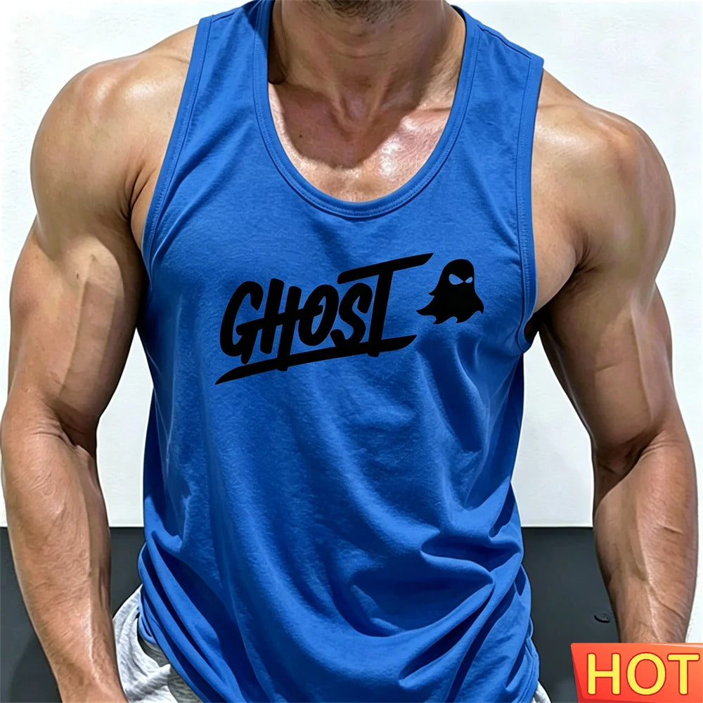 Men's Fitness Drink T-shirt Running fitness T-shirt tops Summer men's fitness vest Gym Quick Drying men's t-shirts and tank tops