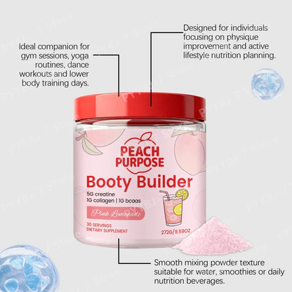 Women’s Collagen Protein Powder with BCAA Creatine Workout RecoveryDrinkforMuscle Tone Skin Support Fitness Nutrition Supplement