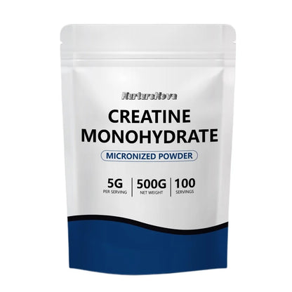 Micronized Creatine Monohydrate Powder 500g, 100 Servings, 5g Scoop, Sports Nutrition Supplement for Men & Women