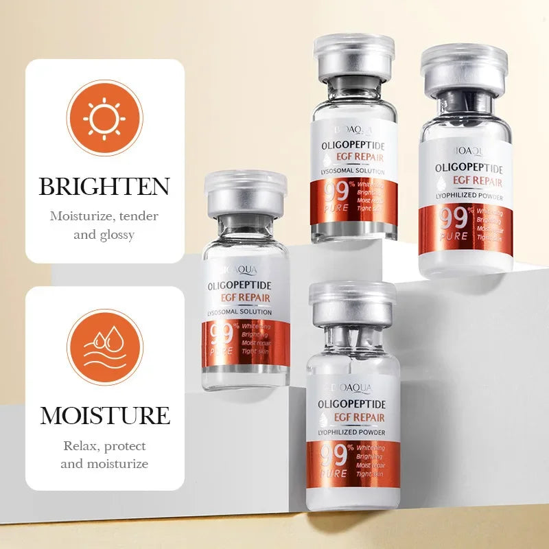 Yeast Freeze-Dried Power Facial Microneedling Serum Skin Care Set Shrink Pores Moisturizing Brighten Anti Aging Peptides Essence