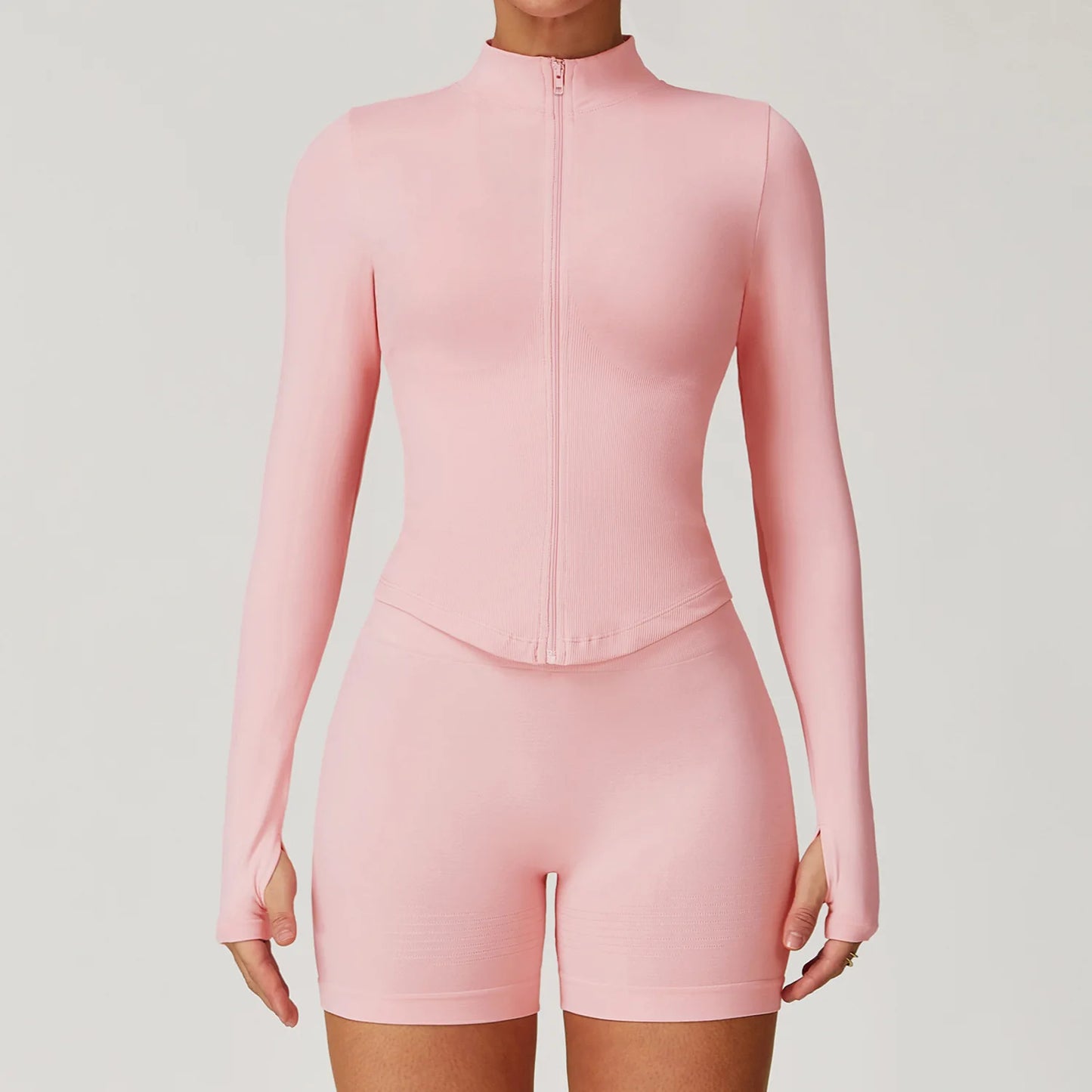 Zipper Long Sleeve Women Yoga T-shirts Fitness Jacket Solid Sports Top Running Shirts Sexy Quick Dry Gym Crop Tops Sport Wear
