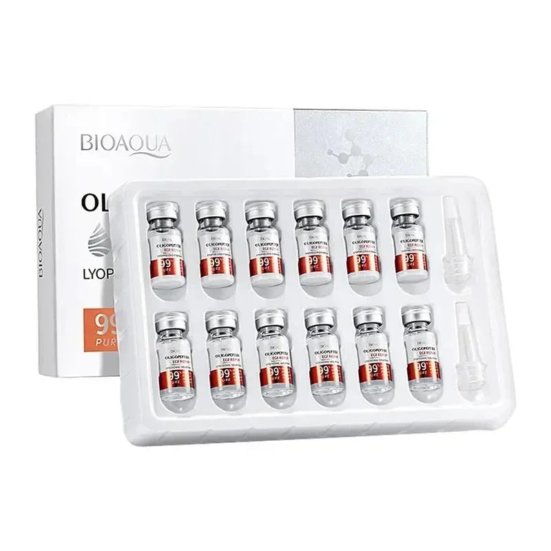 Yeast Freeze-Dried Power Facial Microneedling Serum Skin Care Set Shrink Pores Moisturizing Brighten Anti Aging Peptides Essence