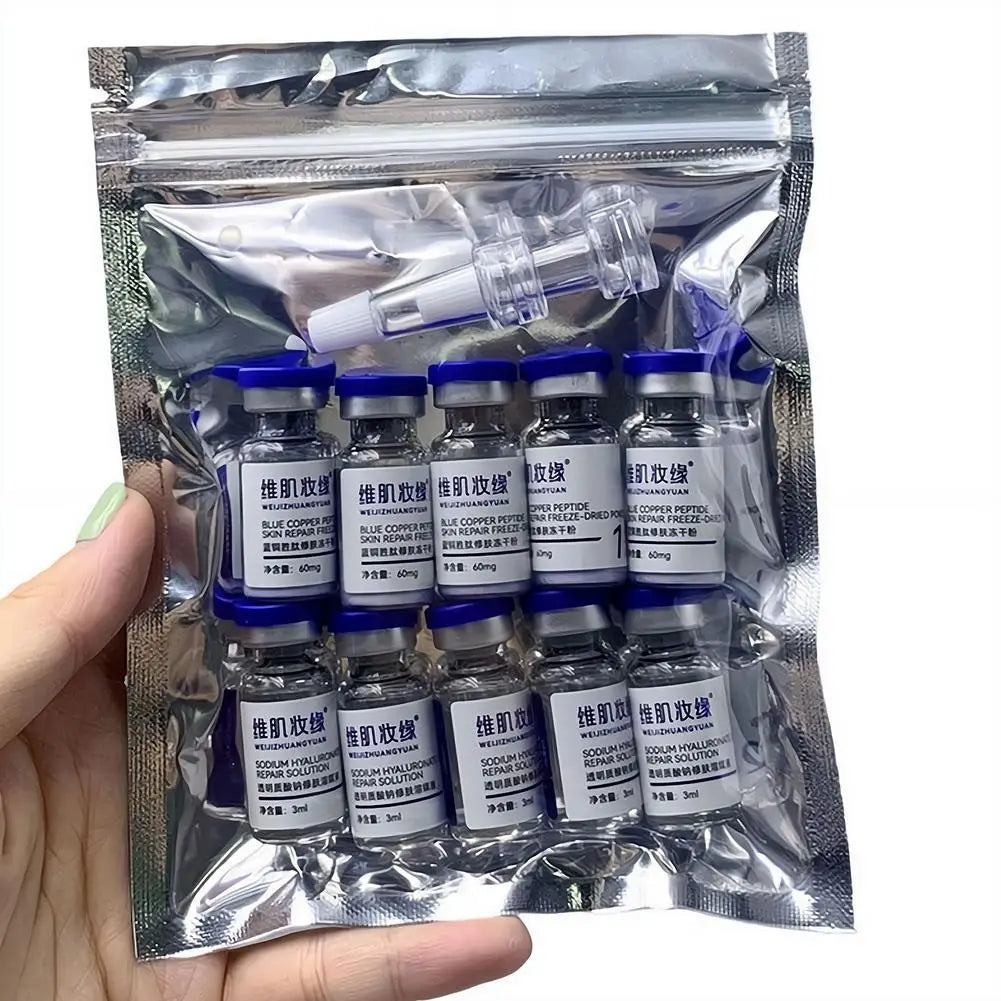 Blue Copper Peptide Freeze-Dried Powder Set – Firming, Wrinkle Care & Skin Renewal Treatment