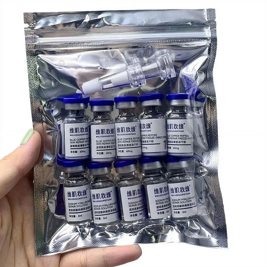 Blue Copper Peptide Freeze-Dried Powder Set – Firming, Wrinkle Care & Skin Renewal Treatment