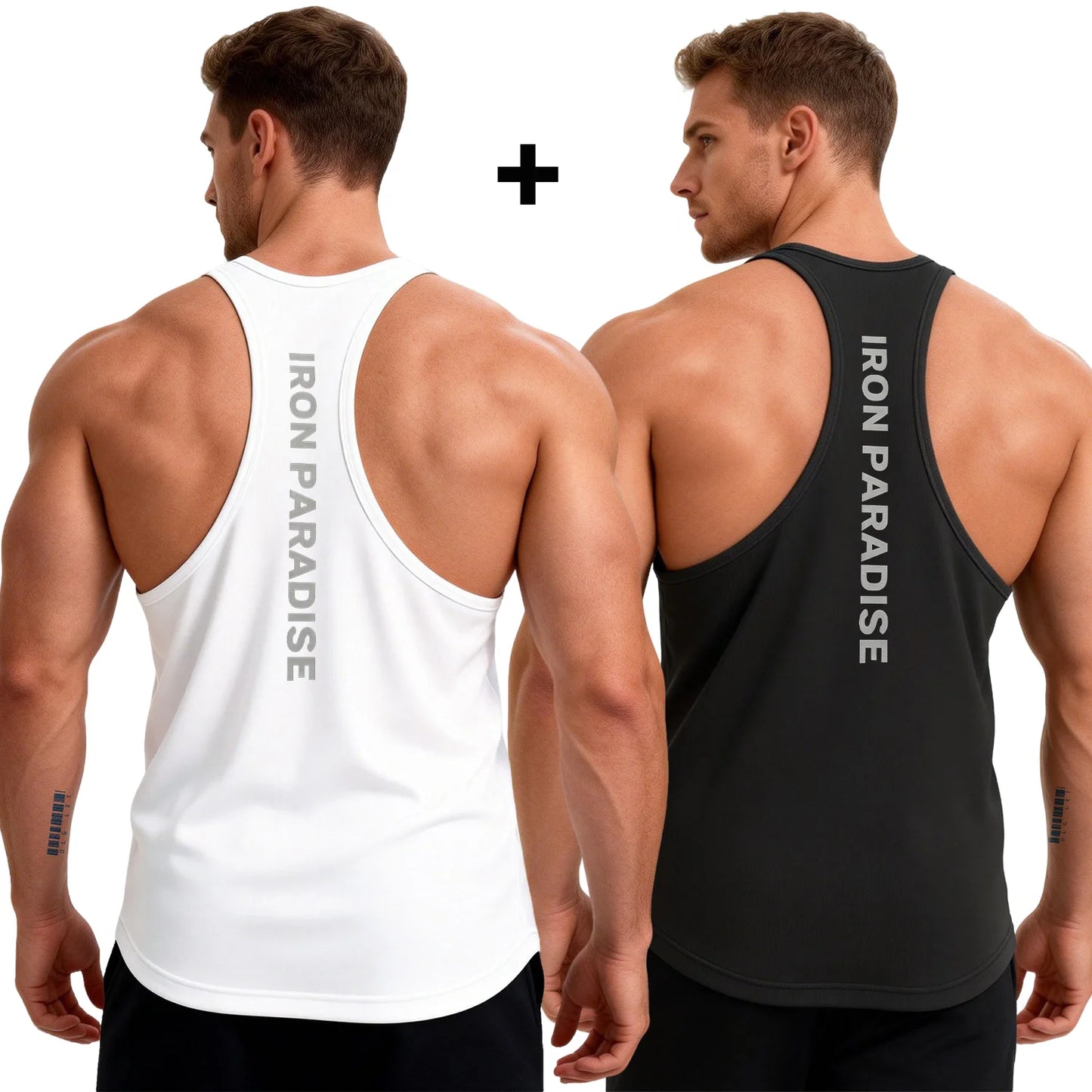 Men Oversized Y-Back Tank Top Quick Dry Gym Workout Bodybuilding Sleeveless Shirt