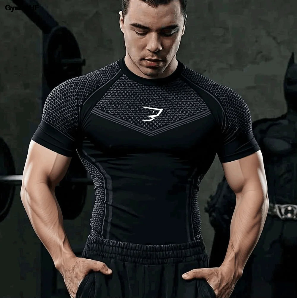 2026 New Running T-shirts Men Compression Long Sleeve Sports Shirts Trainning & Exercise Gym Fitness Quick Drying Sportswear