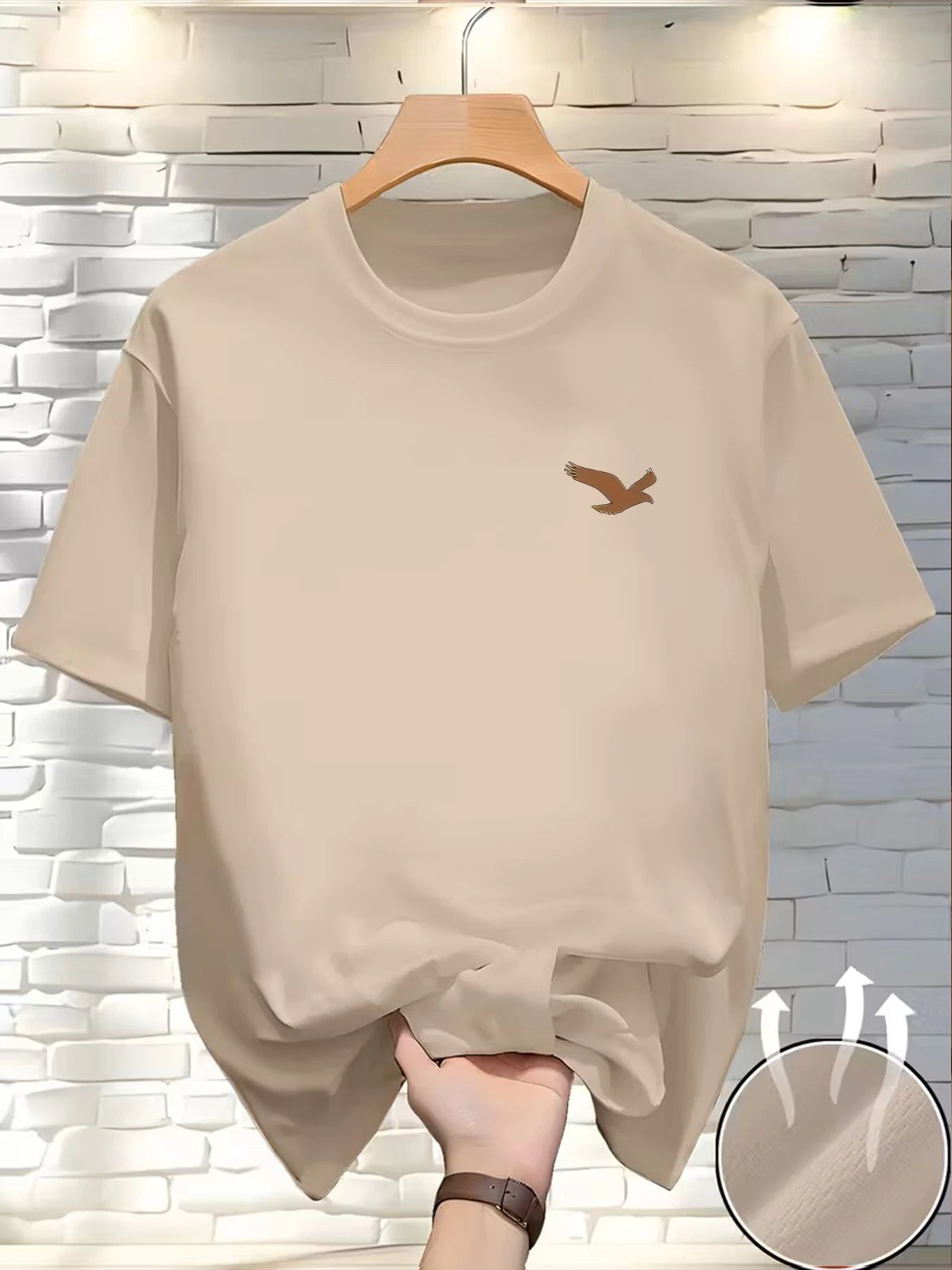 Spring-Summer Luxury Men's Print T-shirt Crewneck Casual Trend Y2K High-end High Quality Fitness Sports T-shirt Wear for Son
