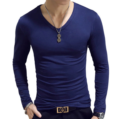 Tennis T Shirts Men Long Sleeve T-Shirt Sportswear Fitness T Shirts for Men Slim Fit T Shirts Designer Solid Tees Tops