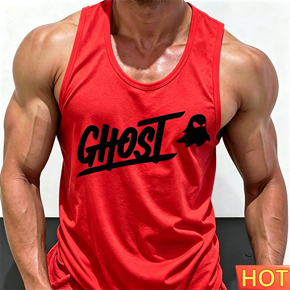 Men's Fitness Drink T-shirt Running fitness T-shirt tops Summer men's fitness vest Gym Quick Drying men's t-shirts and tank tops