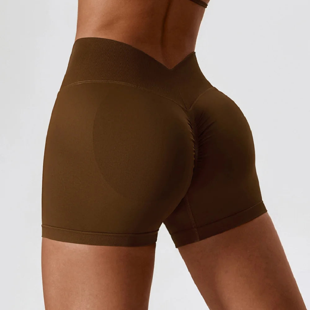 Seamless Yoga Shorts Women's High Waist Fitness Sports Shorts Running Cycling Shorts Female Breathable Workout Sports Shorts