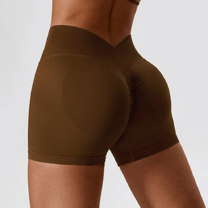 Seamless Yoga Shorts Women's High Waist Fitness Sports Shorts Running Cycling Shorts Female Breathable Workout Sports Shorts