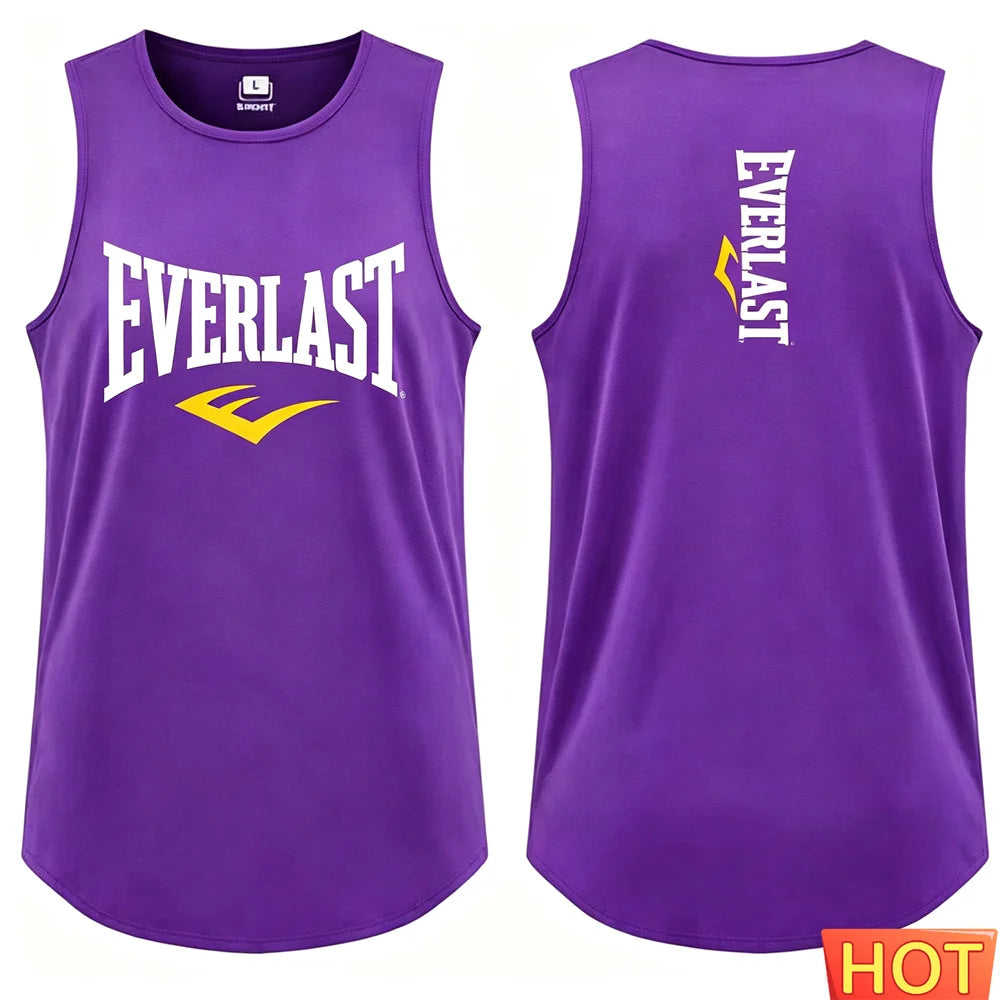 Summer Gym men's t-shirts and tank tops Breathable New Boxing Men's Tank Top Men sportswear Quick Drying boxing training T-shirt