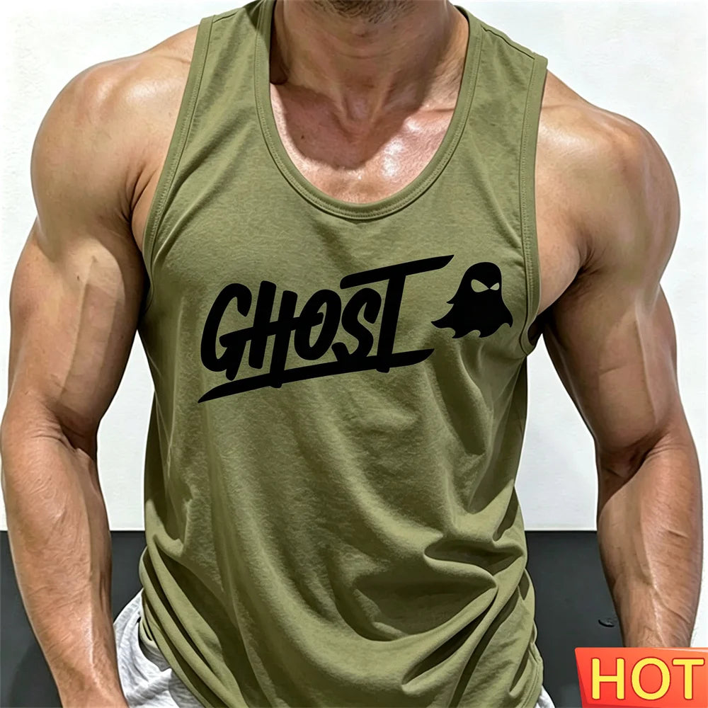 Men's Fitness Drink T-shirt Running fitness T-shirt tops Summer men's fitness vest Gym Quick Drying men's t-shirts and tank tops